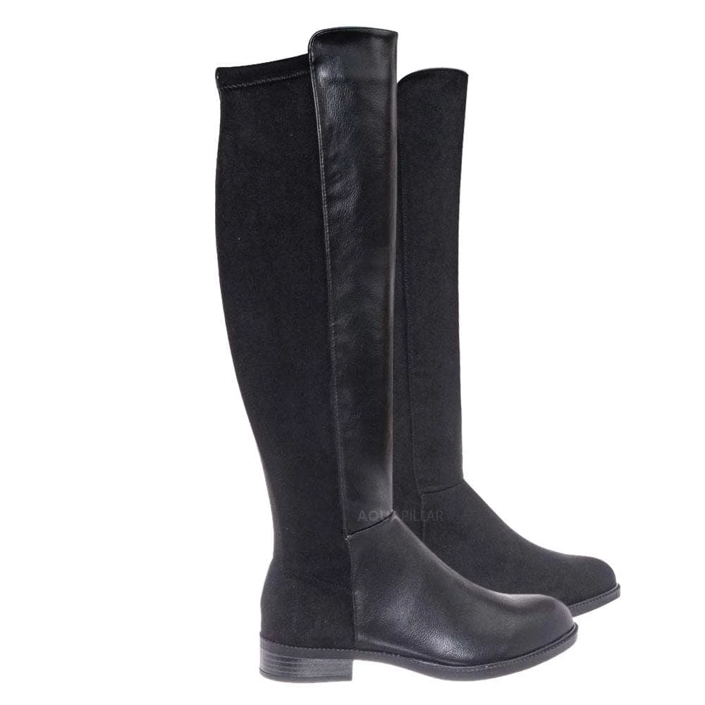 Bamboo Sector08 Duo Fabric Knee High Riding Boots New