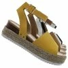 Bamboo New Sensational1 Strappy Espadrille Flatform - Jute Braid Platform Sandal