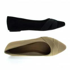 New Sequel75M By Bamboo, Pointy Toe Flat Pump W Matching Straps
