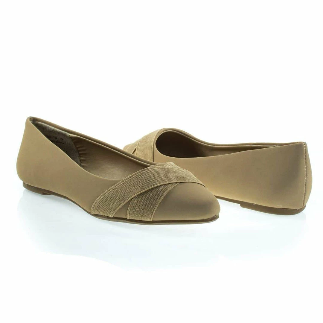 New Sequel75M By Bamboo, Pointy Toe Flat Pump W Matching Straps