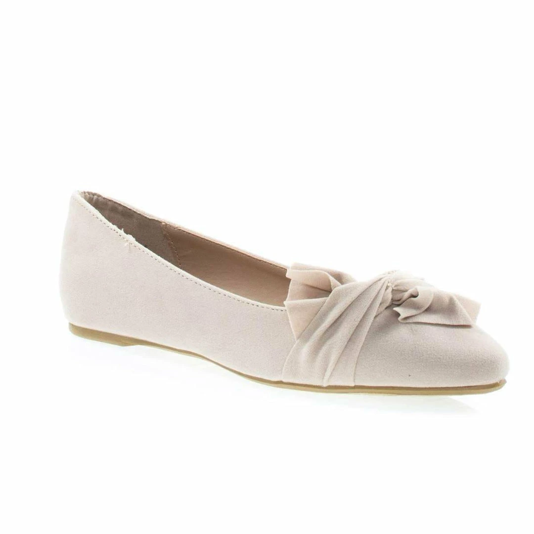 Series13s By Bamboo, Women's Ballet Pointed Close Toe Dress Flat Pump W Over Sized Bow