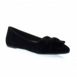 Series13s By Bamboo, Women's Ballet Pointed Close Toe Dress Flat Pump W Over Sized Bow