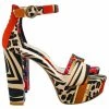 Bamboo New Shocking23 Festive Chunky Block Heel Sandal -Women Open Toe Dressy Platform Shoe