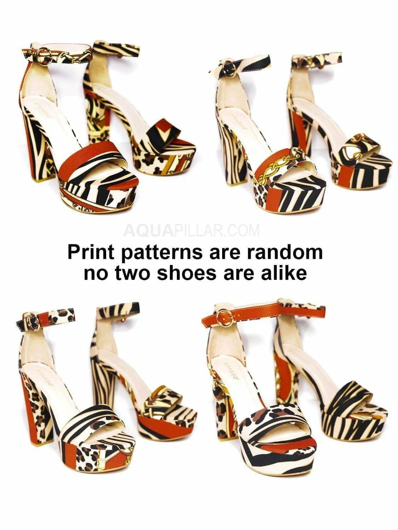 Bamboo New Shocking23 Festive Chunky Block Heel Sandal -Women Open Toe Dressy Platform Shoe