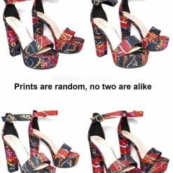 Bamboo New Shocking23 Festive Chunky Block Heel Sandal -Women Open Toe Dressy Platform Shoe