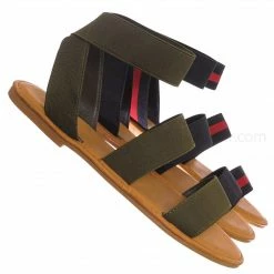 Bamboo Shoreline14 Sporty Neon Open Toe Flat Sandal - Women Elastic Strap Shoes New