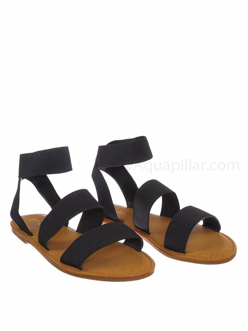 Bamboo Shoreline14 Sporty Neon Open Toe Flat Sandal - Women Elastic Strap Shoes New