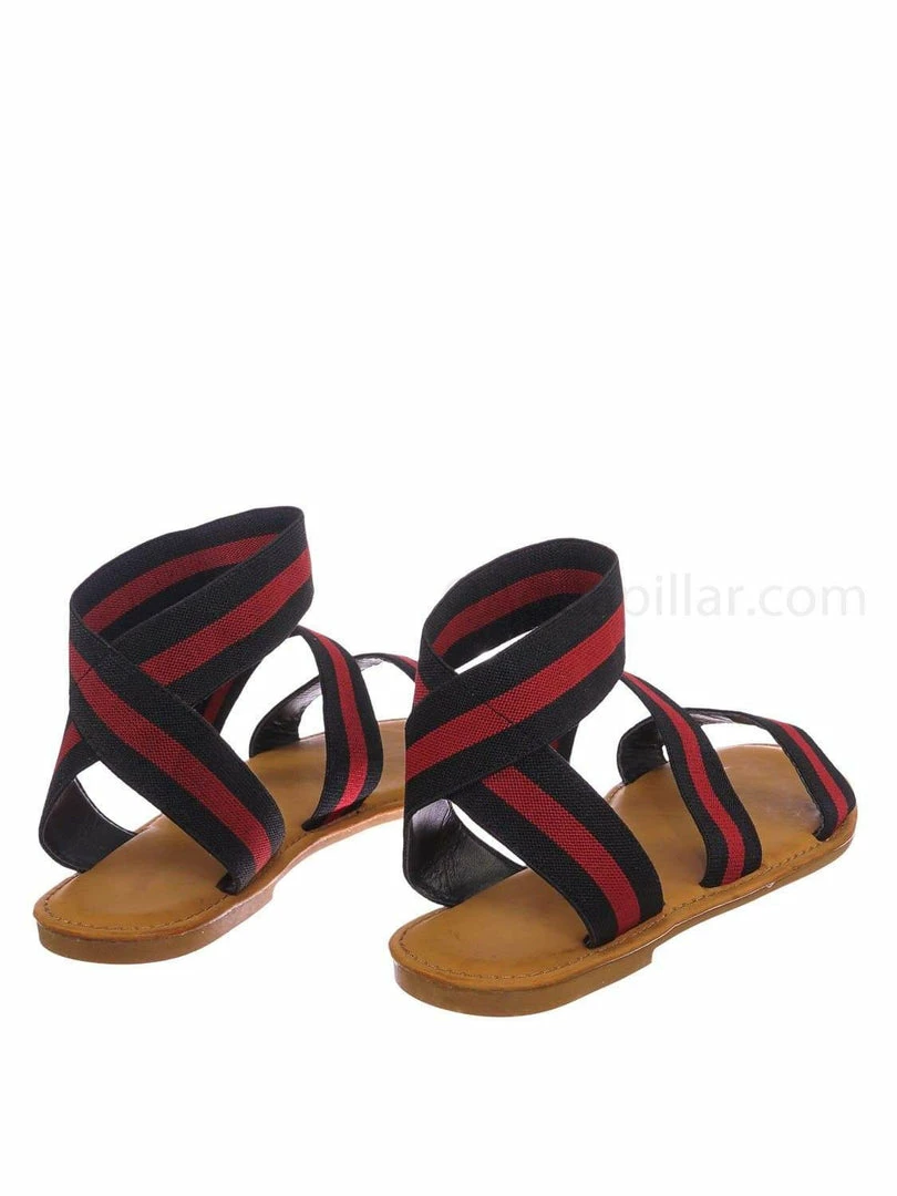 Bamboo Shoreline14 Sporty Neon Open Toe Flat Sandal - Women Elastic Strap Shoes New