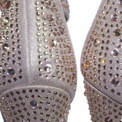 Bamboo Smashing02 Rhinestone Crystal Stud Embellished Party High Heel Sandal