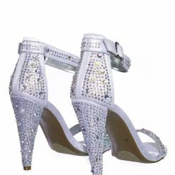 Bamboo Smashing02 Rhinestone Crystal Stud Embellished Party High Heel Sandal