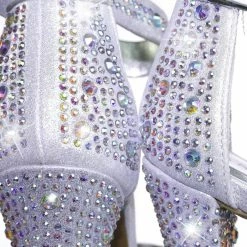 Bamboo Smashing02 Rhinestone Crystal Stud Embellished Party High Heel Sandal