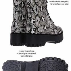 Bamboo Staging01 Chunky Edgy Lug Sole Combat Boot- Army Military Threaded Rugged Bootie New