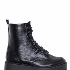 Bamboo Staging01 Chunky Edgy Lug Sole Combat Boot- Army Military Threaded Rugged Bootie New