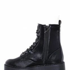 Bamboo Staging01 Chunky Edgy Lug Sole Combat Boot- Army Military Threaded Rugged Bootie New