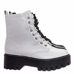 Bamboo Staging01 Chunky Edgy Lug Sole Combat Boot- Army Military Threaded Rugged Bootie New