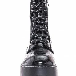 Bamboo Staging01 Chunky Edgy Lug Sole Combat Boot- Army Military Threaded Rugged Bootie New