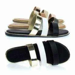 Bamboo Stardust51 Comfortable Padded Flat Gladiator Sandal W Multi Colored Block New