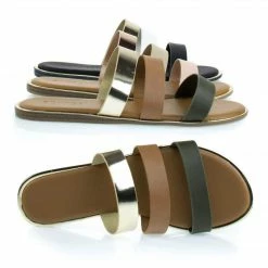 Bamboo Stardust51 Comfortable Padded Flat Gladiator Sandal W Multi Colored Block New