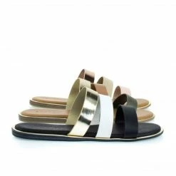 Bamboo Stardust51 Comfortable Padded Flat Gladiator Sandal W Multi Colored Block New