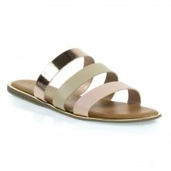 Bamboo Stardust51 Comfortable Padded Flat Gladiator Sandal W Multi Colored Block New