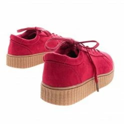 New Stealthy01M By Bamboo, Classic Round Toe Lace Up Flats With Platform Ribbed Tooling Sneaker