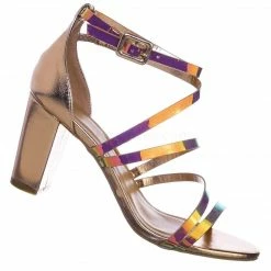 Bamboo New Striking32 Chunky Block High Heel Strappy Sandal - Women Gladiator Open Toe