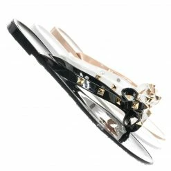 Bamboo New Studs01 Stud Jelly Slip On Slides - Beach Slipper W Metal Pyramid Stud