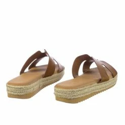 Bamboo Superb01 Espadrille Rope Wrap Flatform Platform Slide Slipper W White Outsole