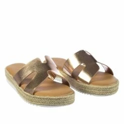 Bamboo Superb01 Espadrille Rope Wrap Flatform Platform Slide Slipper W White Outsole