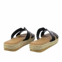 Bamboo Superb01 Espadrille Rope Wrap Flatform Platform Slide Slipper W White Outsole