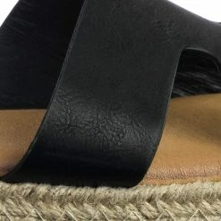 Bamboo Superb01 Espadrille Rope Wrap Flatform Platform Slide Slipper W White Outsole