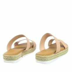 Bamboo Superb03 Espadrille Jute Rope Platform Slide In Slipper Flatform W Shark Tooth
