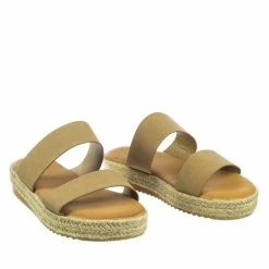 Bamboo Superb03 Espadrille Jute Rope Platform Slide In Slipper Flatform W Shark Tooth