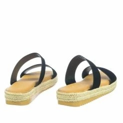 Bamboo Superb03 Espadrille Jute Rope Platform Slide In Slipper Flatform W Shark Tooth