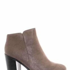 Bamboo Sword24 Classic Chunky Stack Heel Bootie - Minimal Dress Ankle Boots New