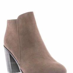 Bamboo Sword24 Classic Chunky Stack Heel Bootie - Minimal Dress Ankle Boots New