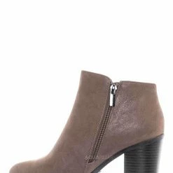 Bamboo Sword24 Classic Chunky Stack Heel Bootie - Minimal Dress Ankle Boots New