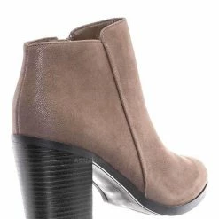 Bamboo Sword24 Classic Chunky Stack Heel Bootie - Minimal Dress Ankle Boots New