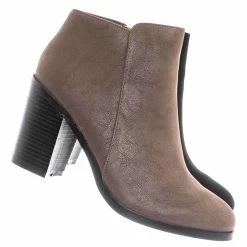 Bamboo Sword24 Classic Chunky Stack Heel Bootie - Minimal Dress Ankle Boots New