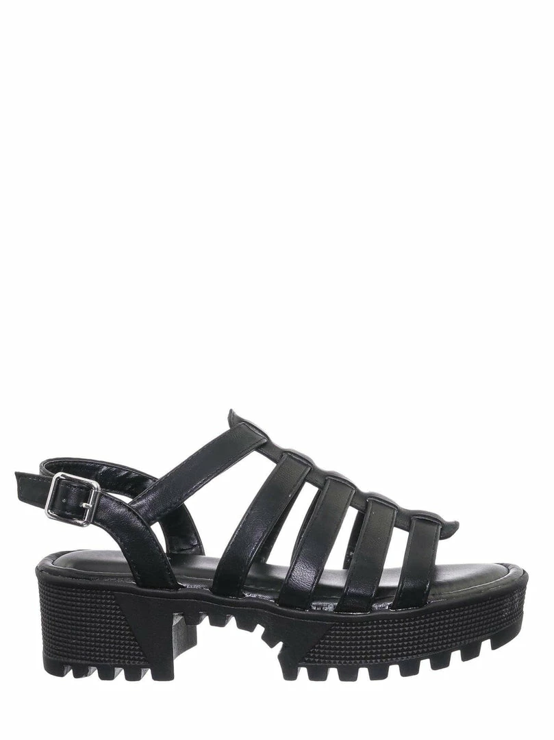 Bamboo Tough10 Cage Flatform Heel Clog Sandal - Womens Gladiator Strap Open Toe Shoe New