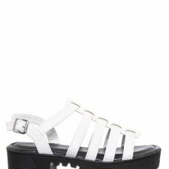 Bamboo Tough10 Cage Flatform Heel Clog Sandal - Womens Gladiator Strap Open Toe Shoe New