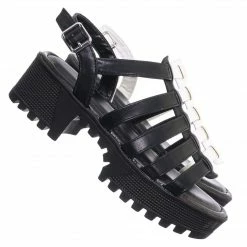 Bamboo Tough10 Cage Flatform Heel Clog Sandal - Womens Gladiator Strap Open Toe Shoe New