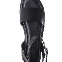 Bamboo New Tough11 Clog Flatform Heel Sandals - Womens Fashion Double Strap Open Toe Shoe