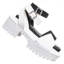 Bamboo New Tough11 Clog Flatform Heel Sandals - Womens Fashion Double Strap Open Toe Shoe