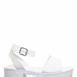 Bamboo New Tough11 Clog Flatform Heel Sandals - Womens Fashion Double Strap Open Toe Shoe