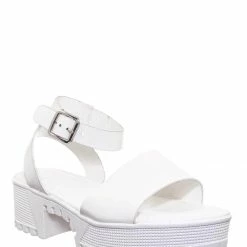 Bamboo New Tough11 Clog Flatform Heel Sandals - Womens Fashion Double Strap Open Toe Shoe