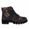 Bamboo Tread14 Faux Fur Lined Lightweight Threaded Lug Sole Lace Up Combat Work Bootie New