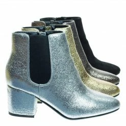 Bamboo Upscale04 Chunky Block Heel Chelsea Ankle Bootie W Side Elastic, F-Suede Lining New