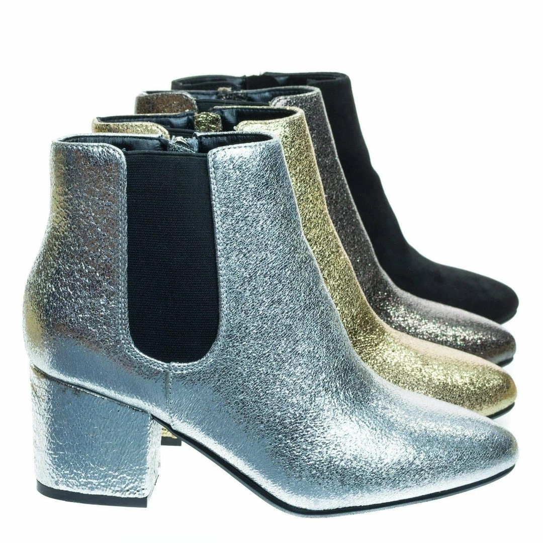 Bamboo Upscale04 Chunky Block Heel Chelsea Ankle Bootie W Side Elastic, F-Suede Lining New