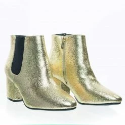 Bamboo Upscale04 Chunky Block Heel Chelsea Ankle Bootie W Side Elastic, F-Suede Lining New